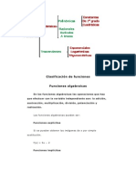 Clasificación de Funciones