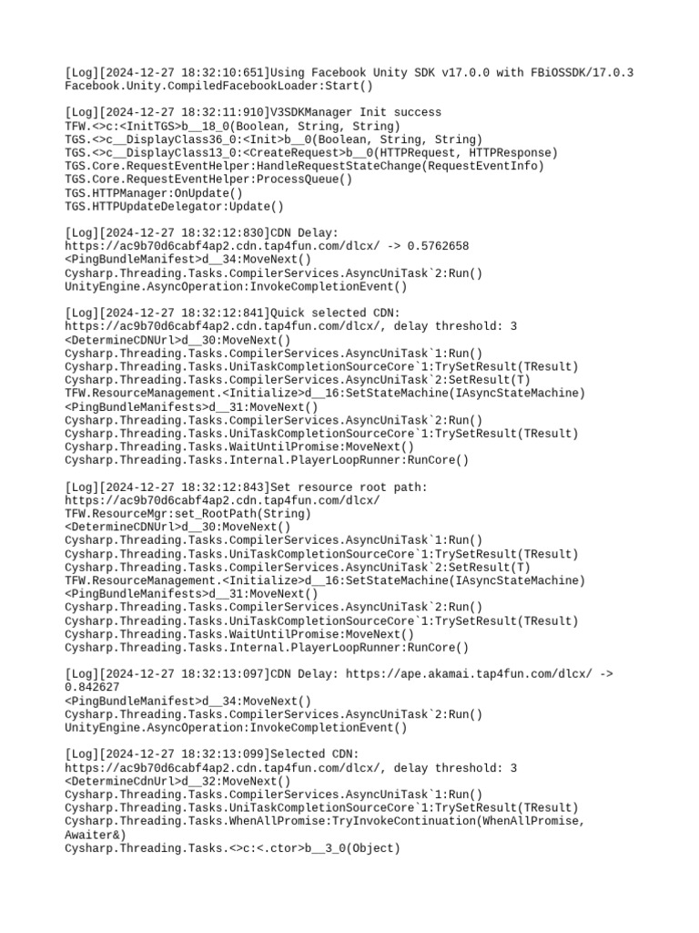 Log 20241227183210 | PDF | Computing | Computer Programming