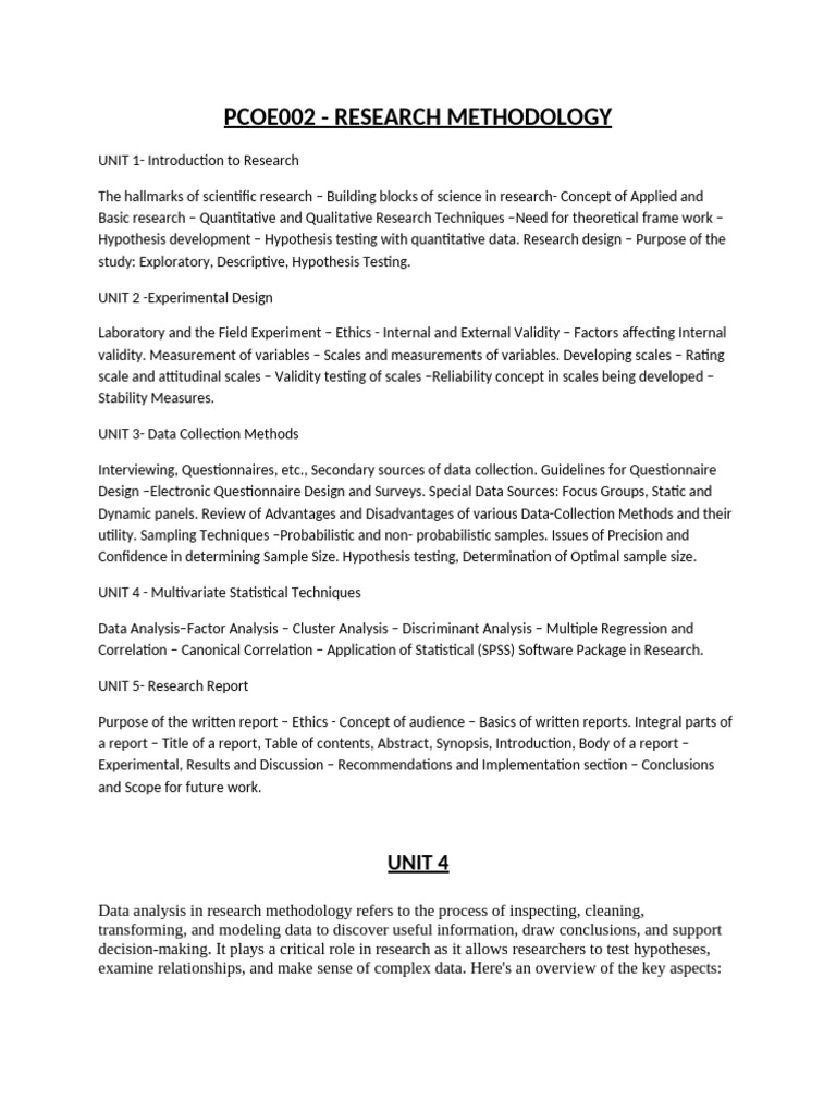 Research Methodology Overview | PDF | Cluster Analysis | Factor Analysis