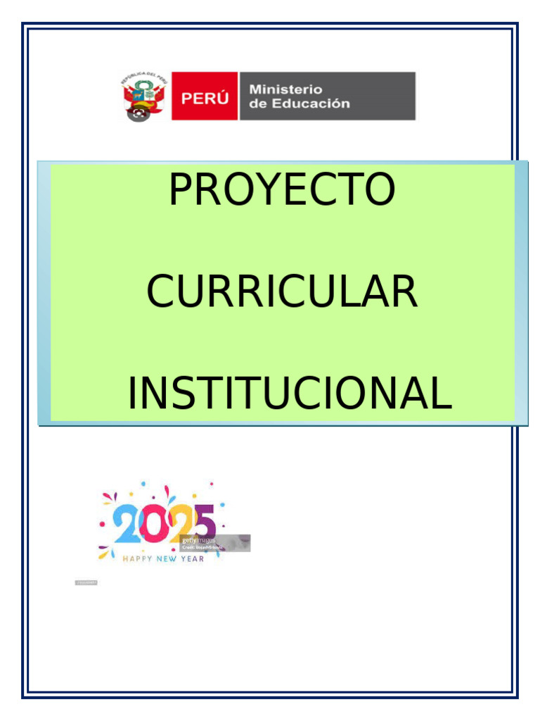Proyecto Curricular Institucional 2025 | PDF | Evaluación | Aprendizaje