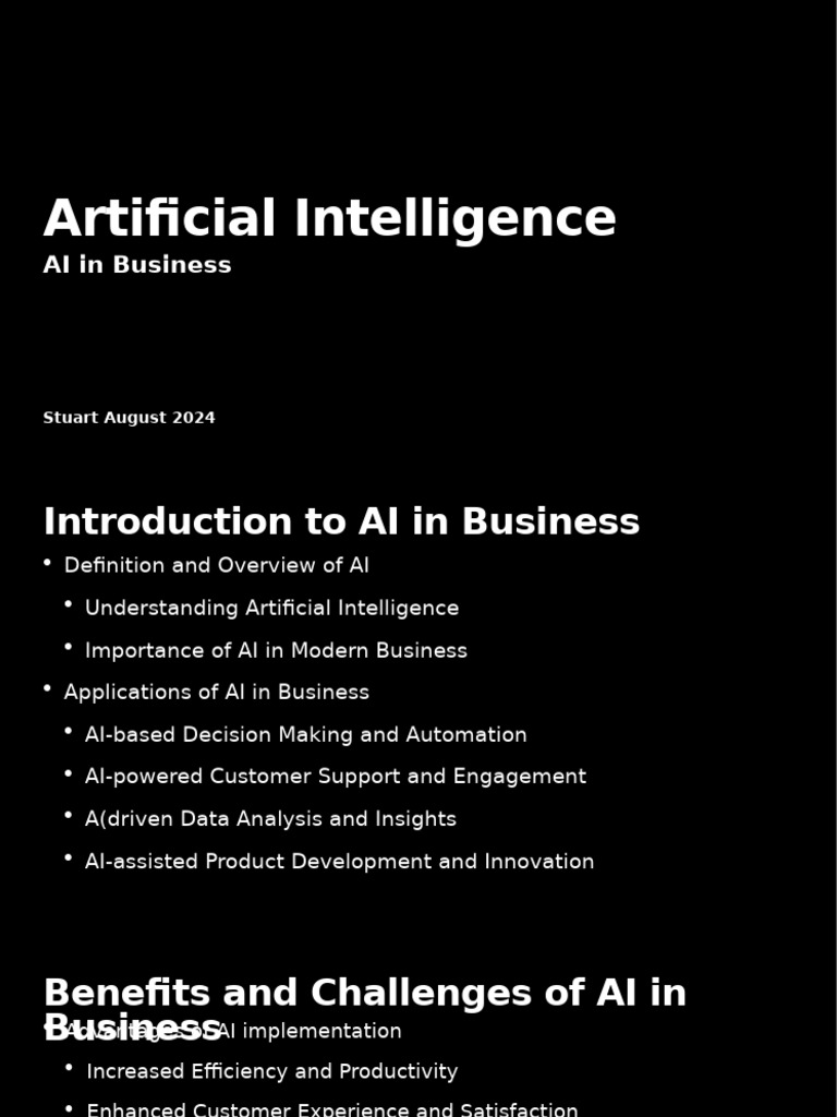 Artificial Intelligence in Business | PDF | Artificial Intelligence ...