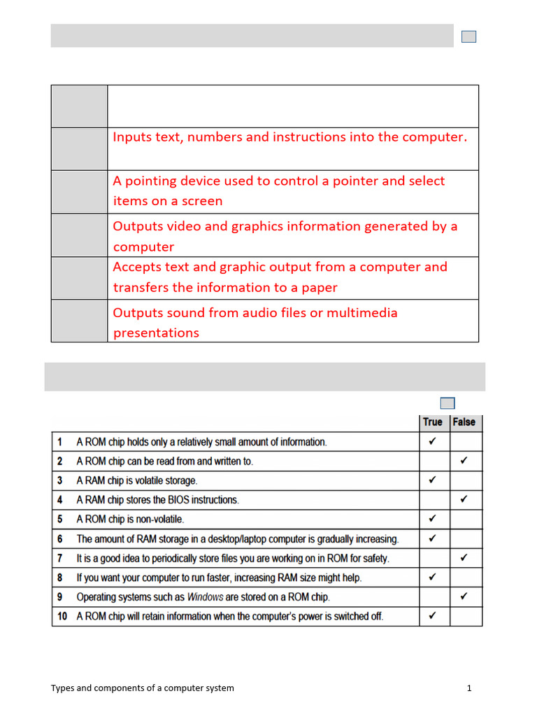 Computer Systems Basics Guide | PDF | Computer Hardware | Computer Data ...