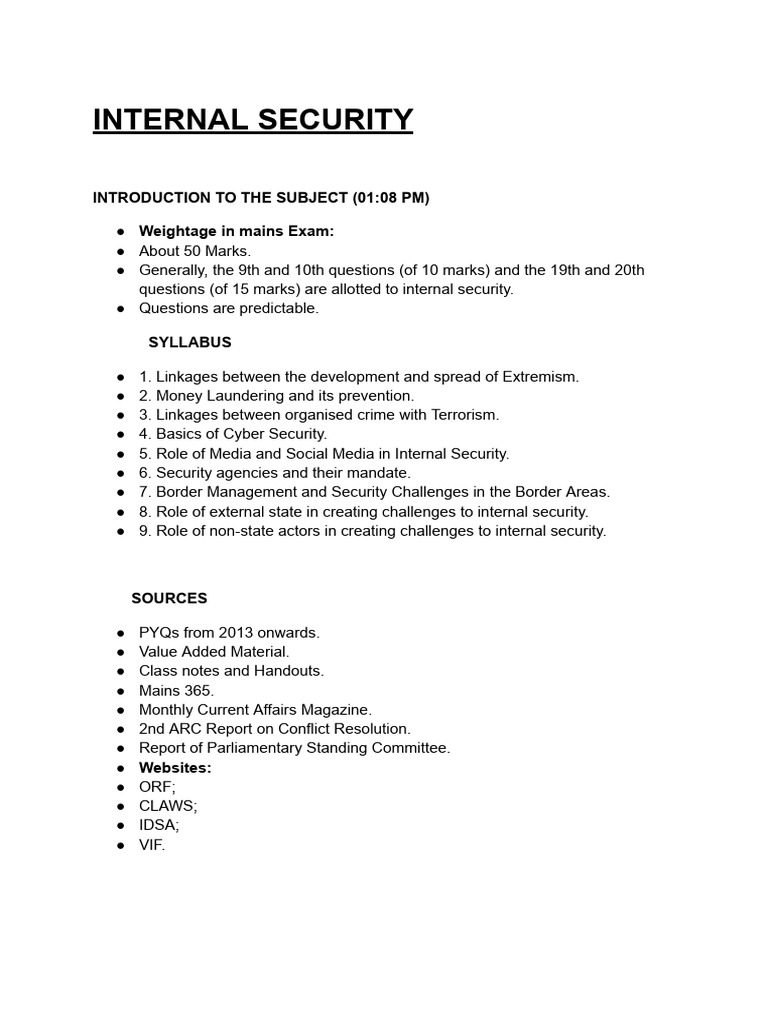 Understanding Internal Security Issues | PDF | Money Laundering ...