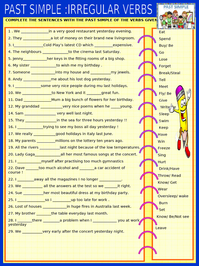 Past Simple Irregular Verbs With Key Grammar Drills 121069 | PDF