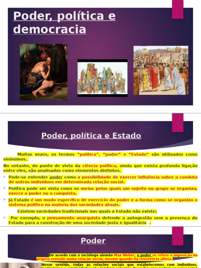 Poder, Política e Democracia | PDF | Democracia | Ideologias Políticas