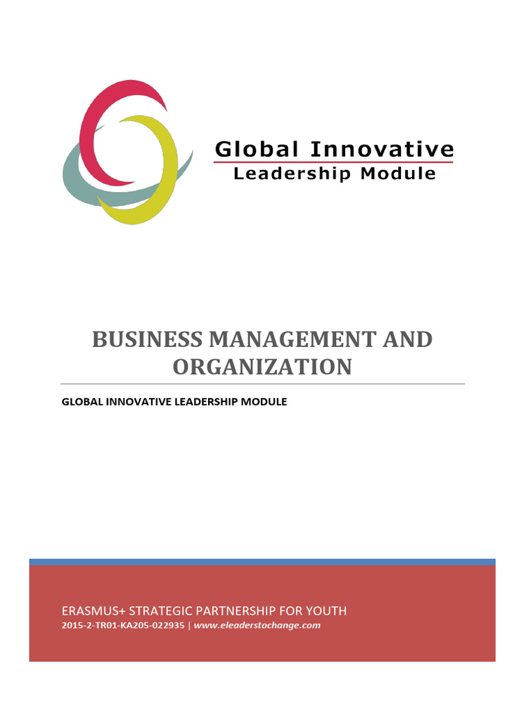 Business Management and Organization Booklet | PDF | Strategic ...