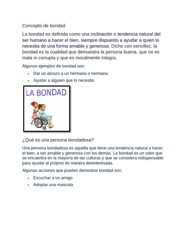 Concepto de Bondad | PDF, image size:768x1024