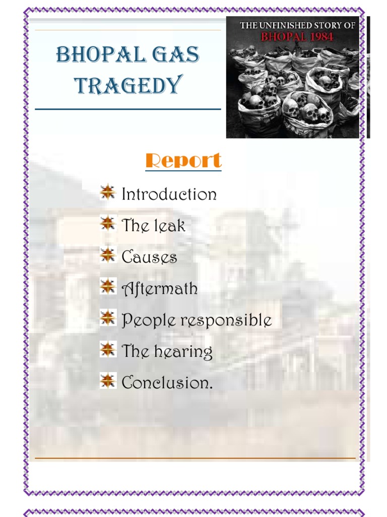 Bhopal Gas Tragedy PDF Chemistry Nature