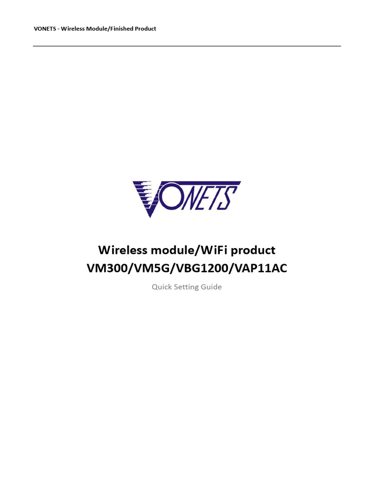 VAP11ACQuick Configuration Guide | PDF | Wi Fi | Computer Network