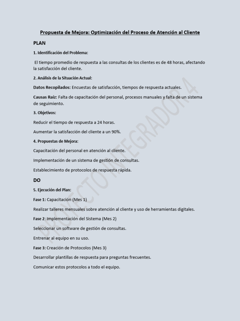 Propuesta de Mejora | PDF