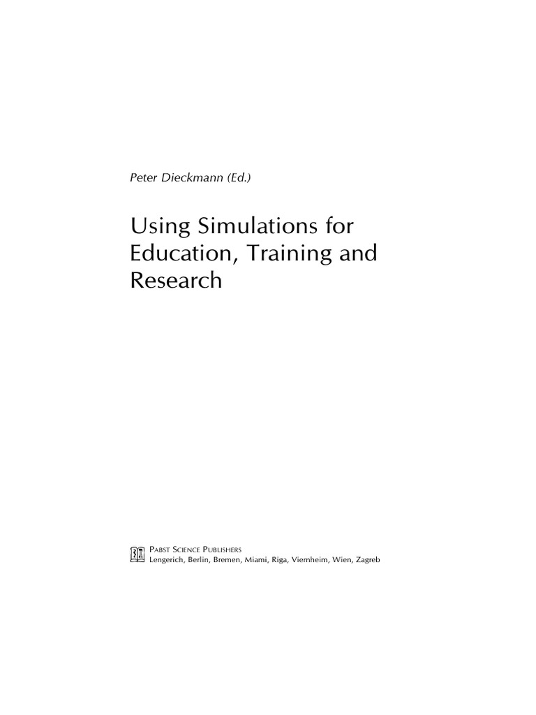 Simulations in Medical Education | PDF | Reality | Simulation