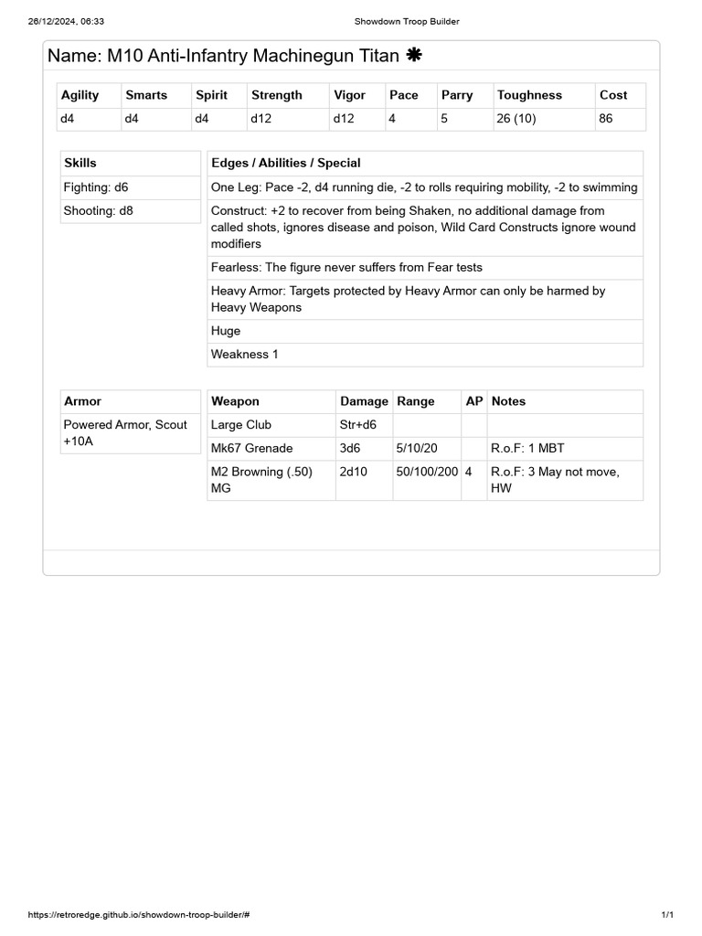 Showdown Troop Builder Pdf