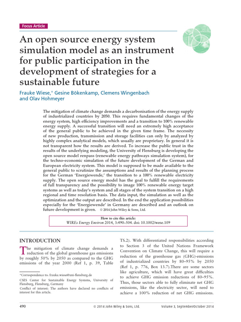 An open source energy system simulation model as an instrument for ...