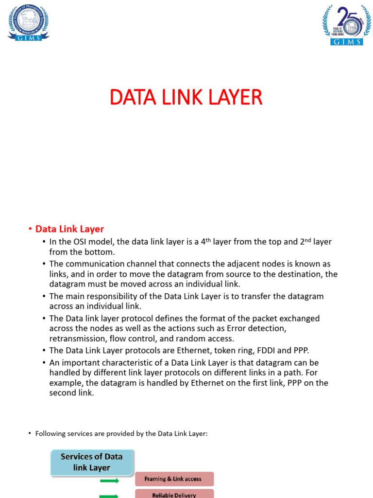 DATA LINK LAYER | PDF | Error Detection And Correction | Computer Network