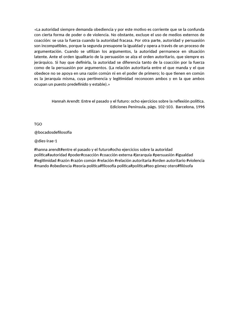 Diferencias entre autoridad y poder | PDF