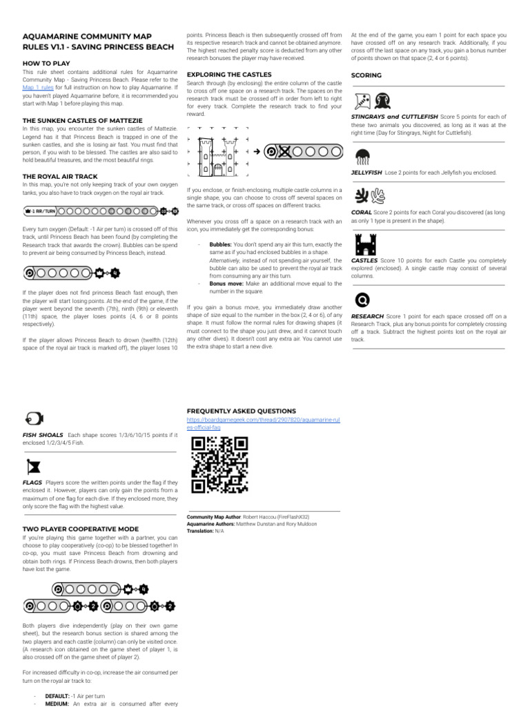 Aquamarine C-Map Rules - Saving Princess Beach v1.1 | PDF