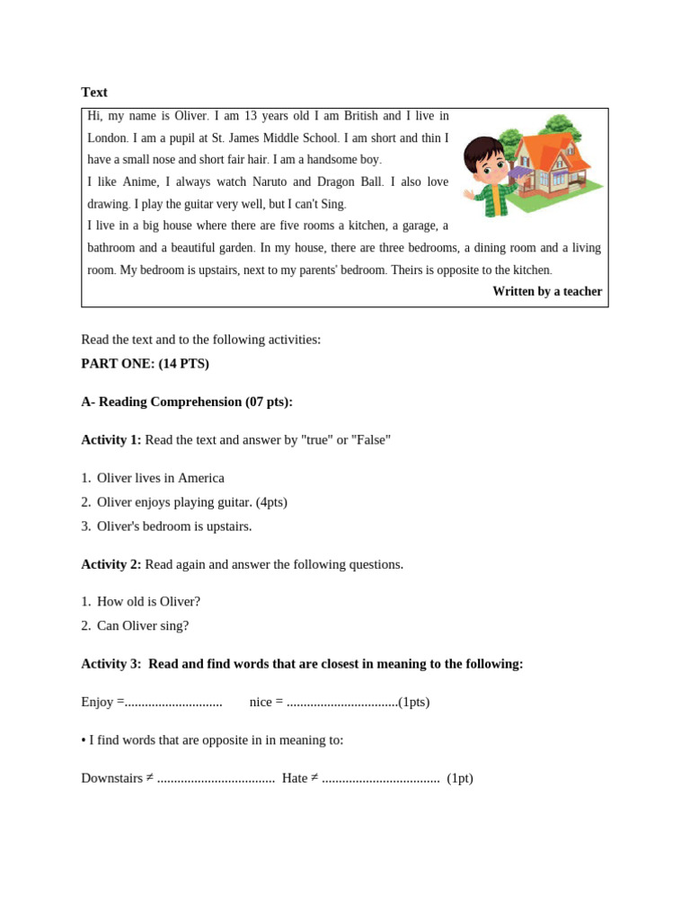 Exam Eng 1 | PDF