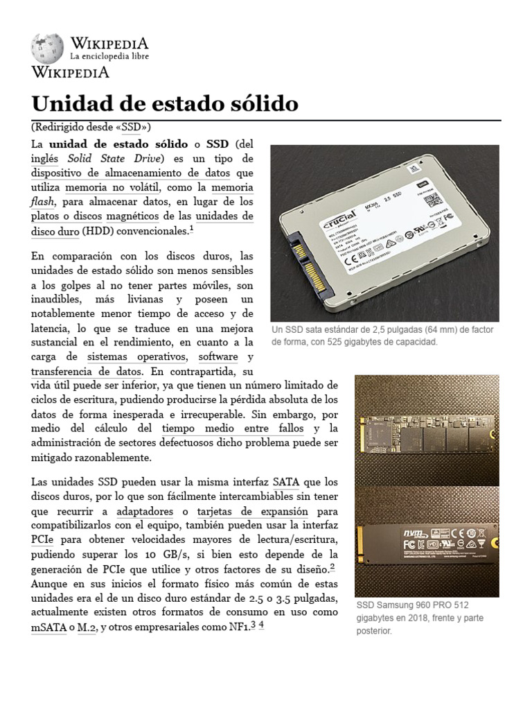 Qué es un SSD: Definición y Ventajas | PDF | Unidad de estado sólido ...