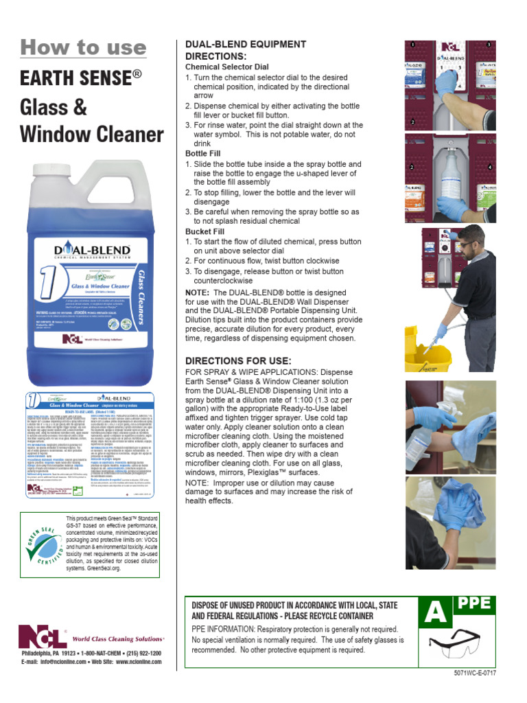 DB 1 ES Glass & Window Cleaner Training Document English | PDF ...