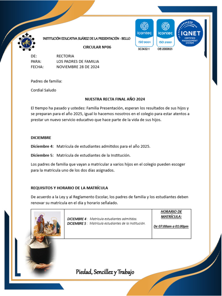 Circular 06 Recta Final Ok | PDF