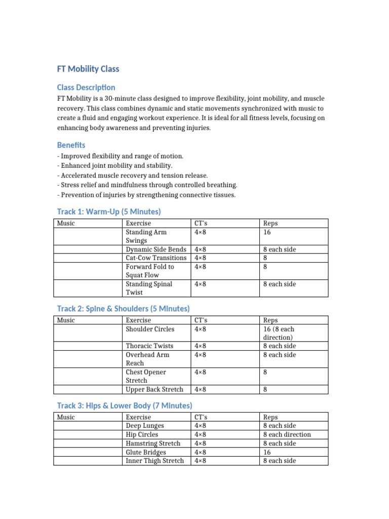 FT Mobility Class | PDF