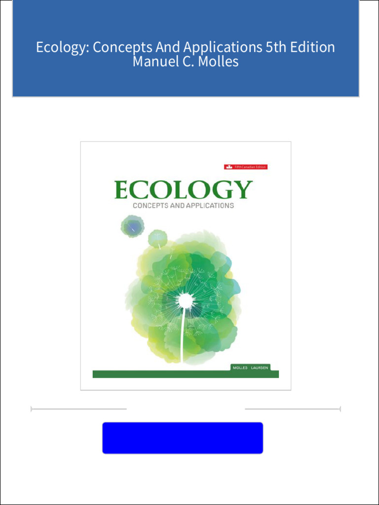 Download full ecology concepts and applications 5th edition manuel c