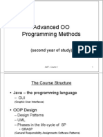 Advanced OO Programming Methods: (Second Year of Study)