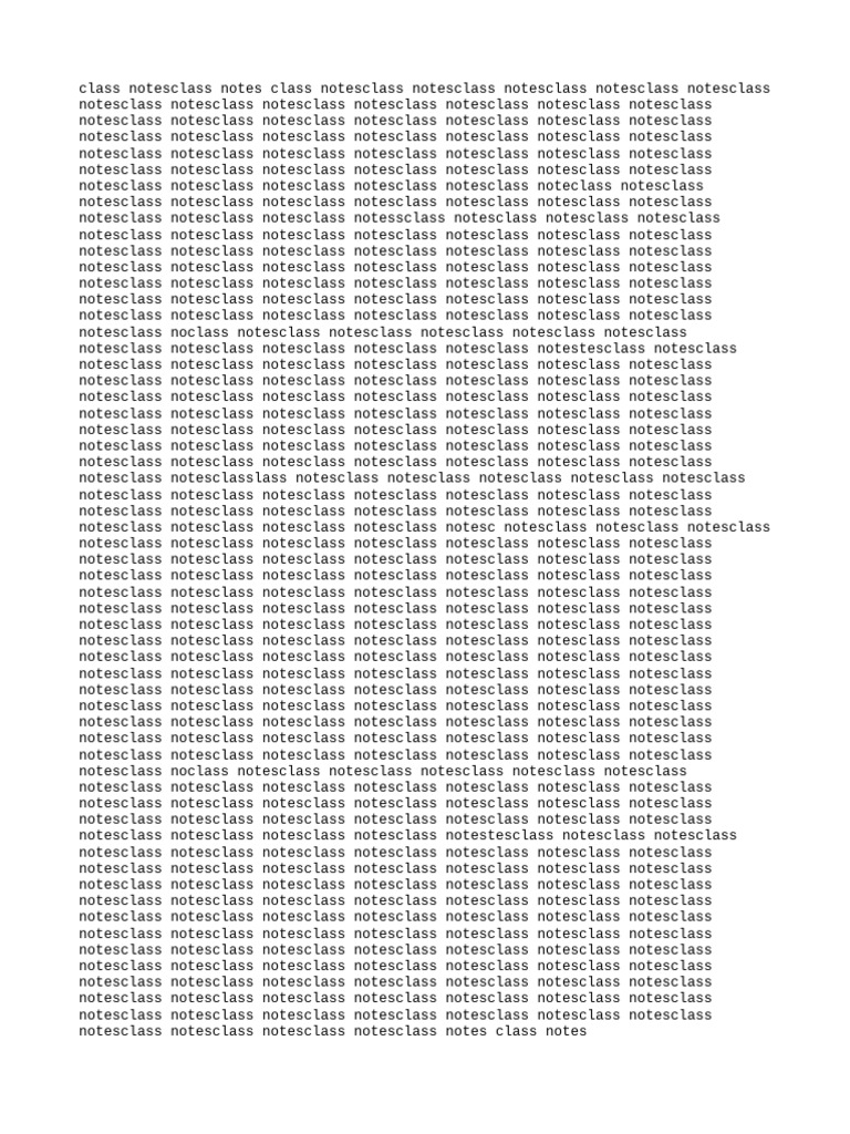 Class Notes Compilation | PDF