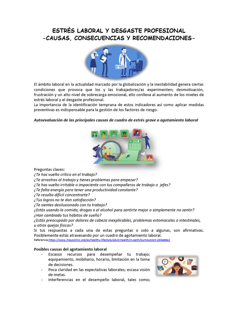 Estrés Laboral y Desgaste Profesional - Artículo | PDF | Estrés ...
