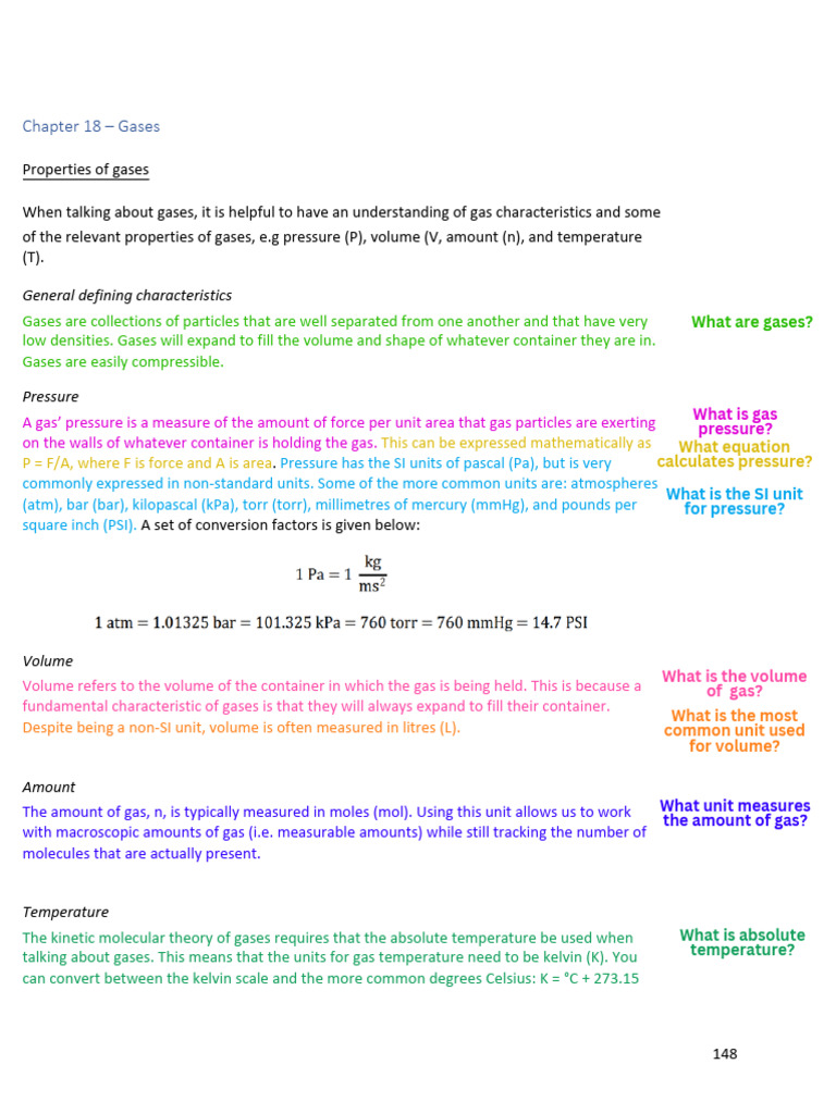 Understanding Gas Properties and Laws | PDF | Gases | Pascal (Unit)