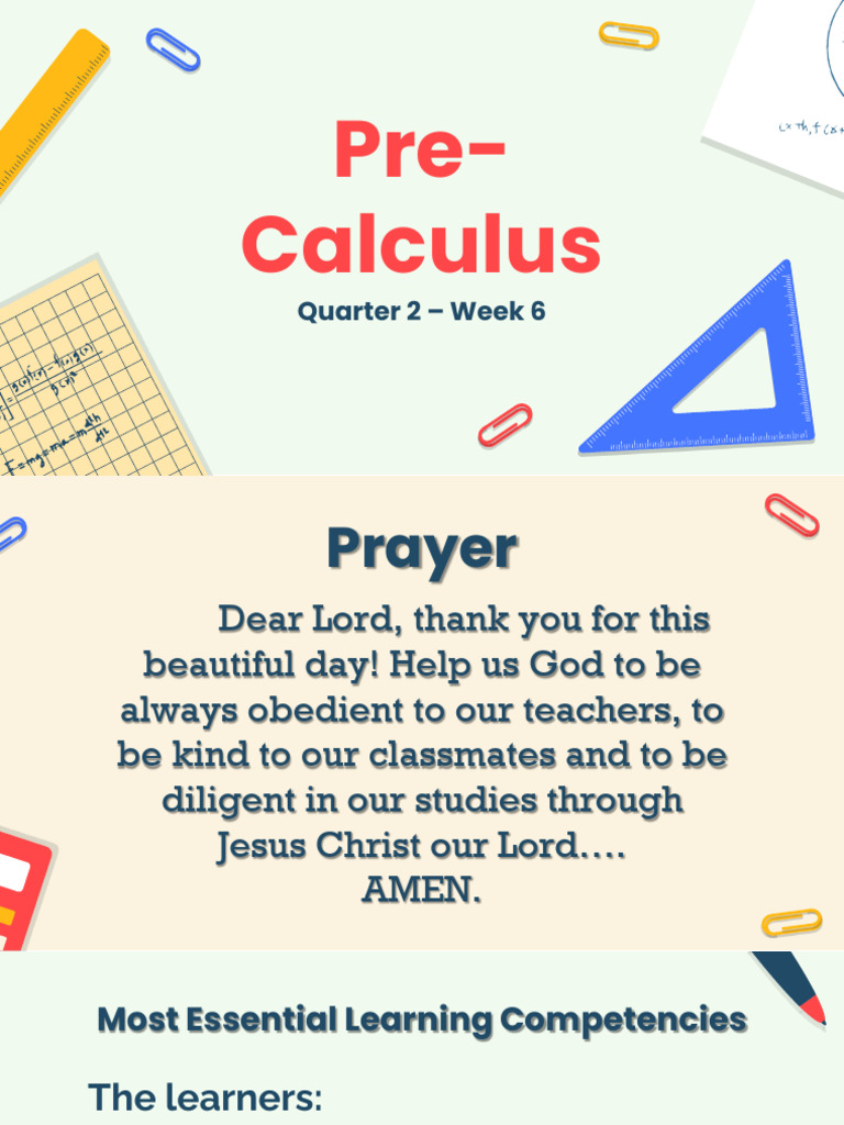 Pre Calculus Q2 Week 6 Problem Solving Involving Circular Functionsx ...