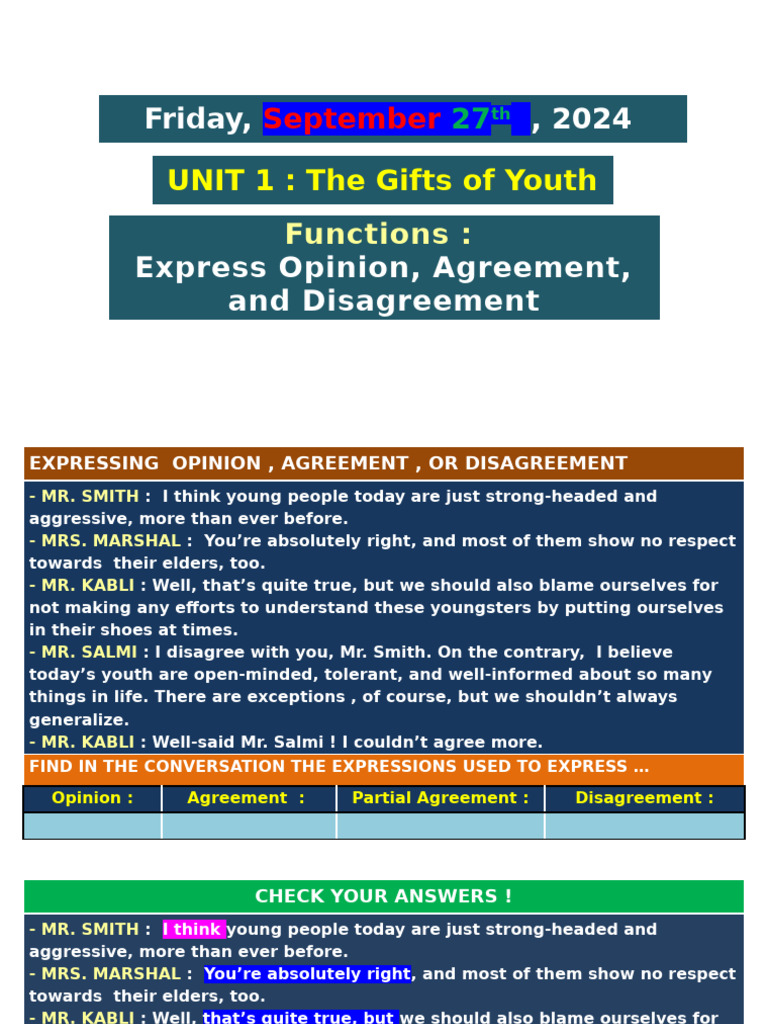 Functions - Opinion - Agreement and Disagreement | PDF