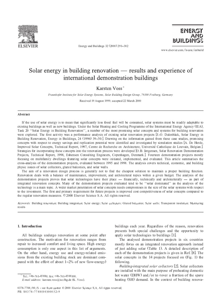 Solar Energy in Building Renovation Paper | PDF | Latin Script | Languages