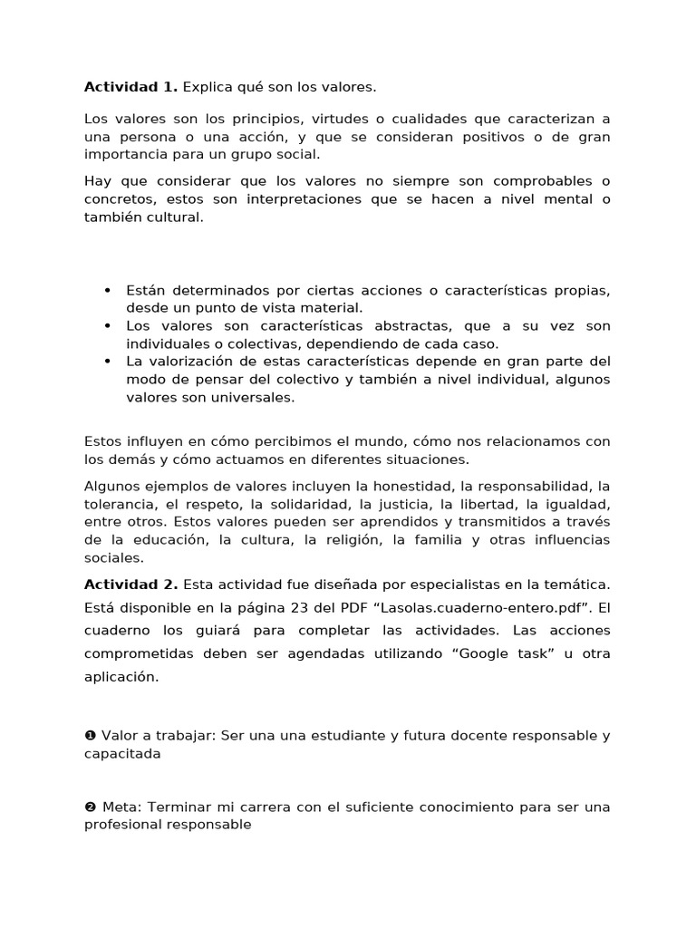 Importancia de los valores en la educación | PDF | Maestros ...