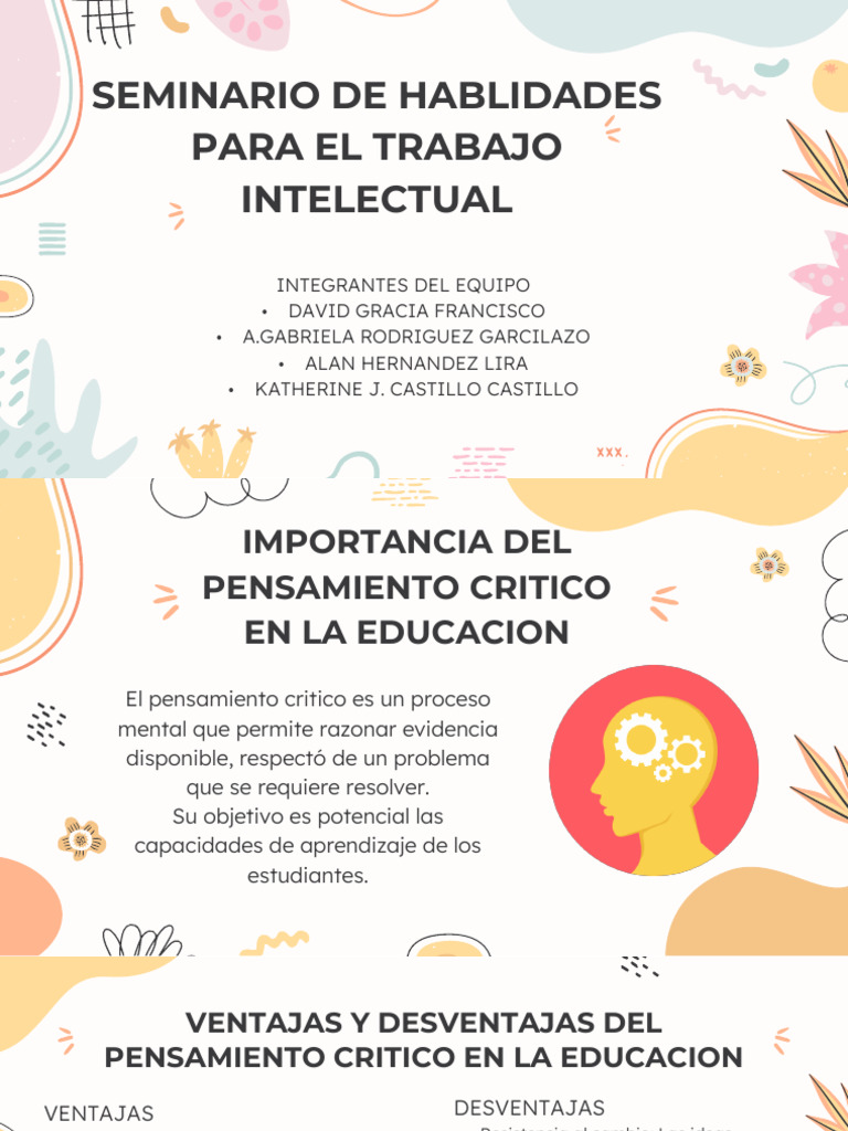 Pensamiento Critico en La Educacion | PDF | Percepción | Pensamiento
