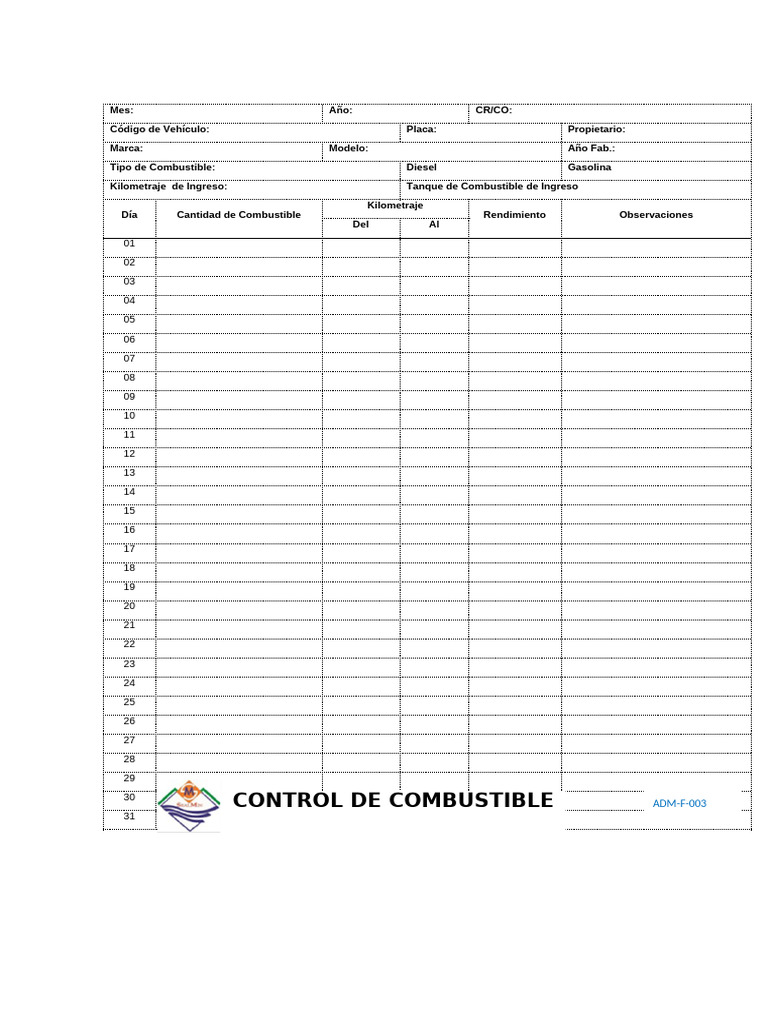 Control de Combustible de Vehículos | PDF