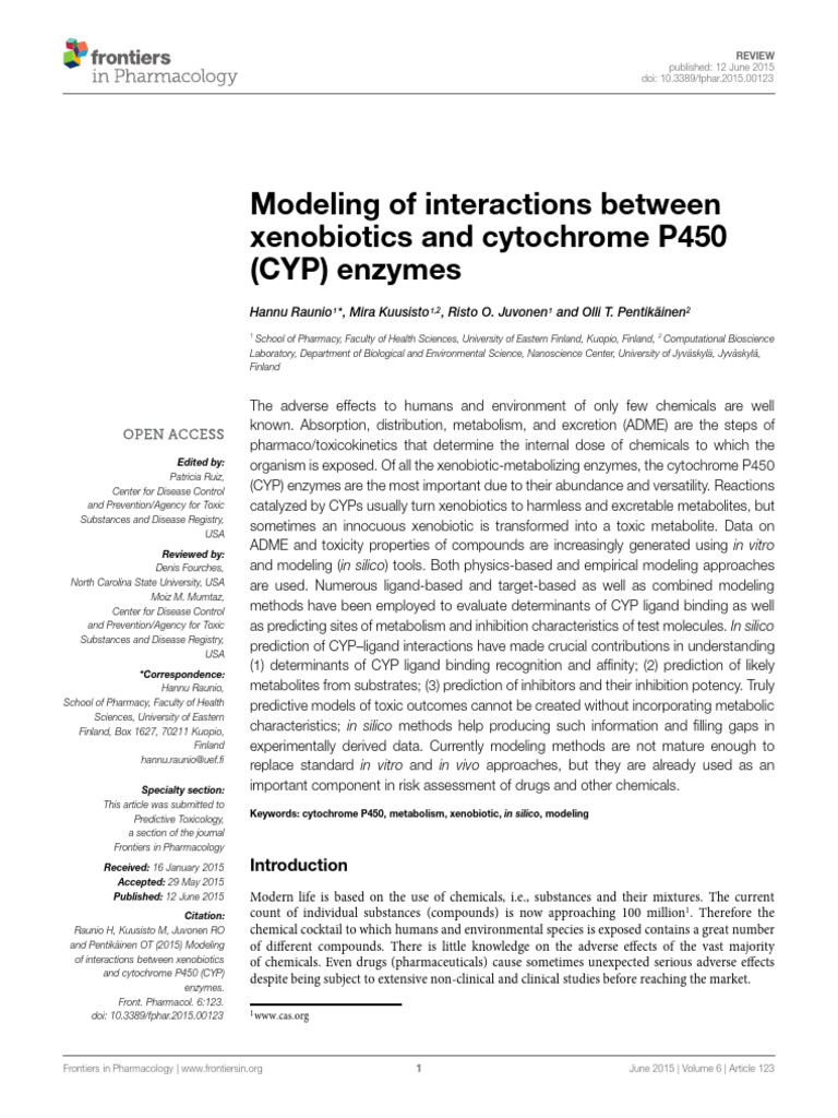fphar-06-00123 | PDF | Cytochrome P450 | Drug Metabolism