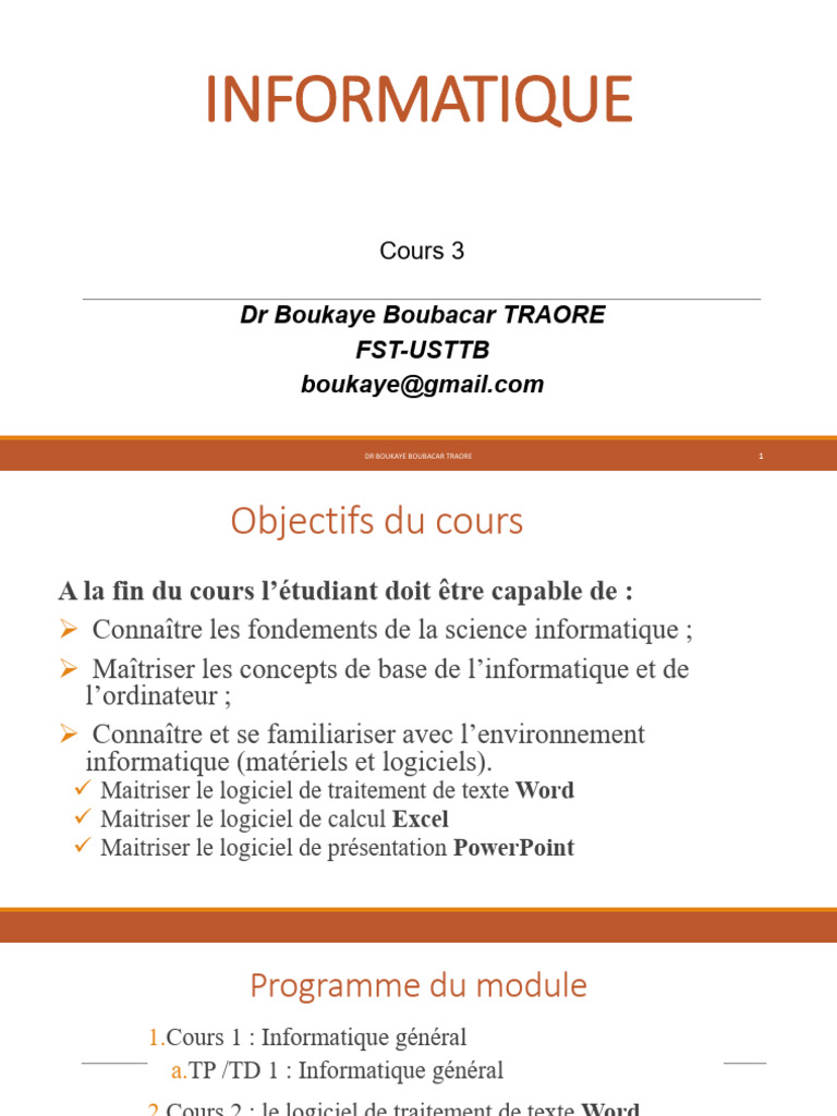 Cours sur Microsoft Excel | PDF | Microsoft Excel | Génie logiciel