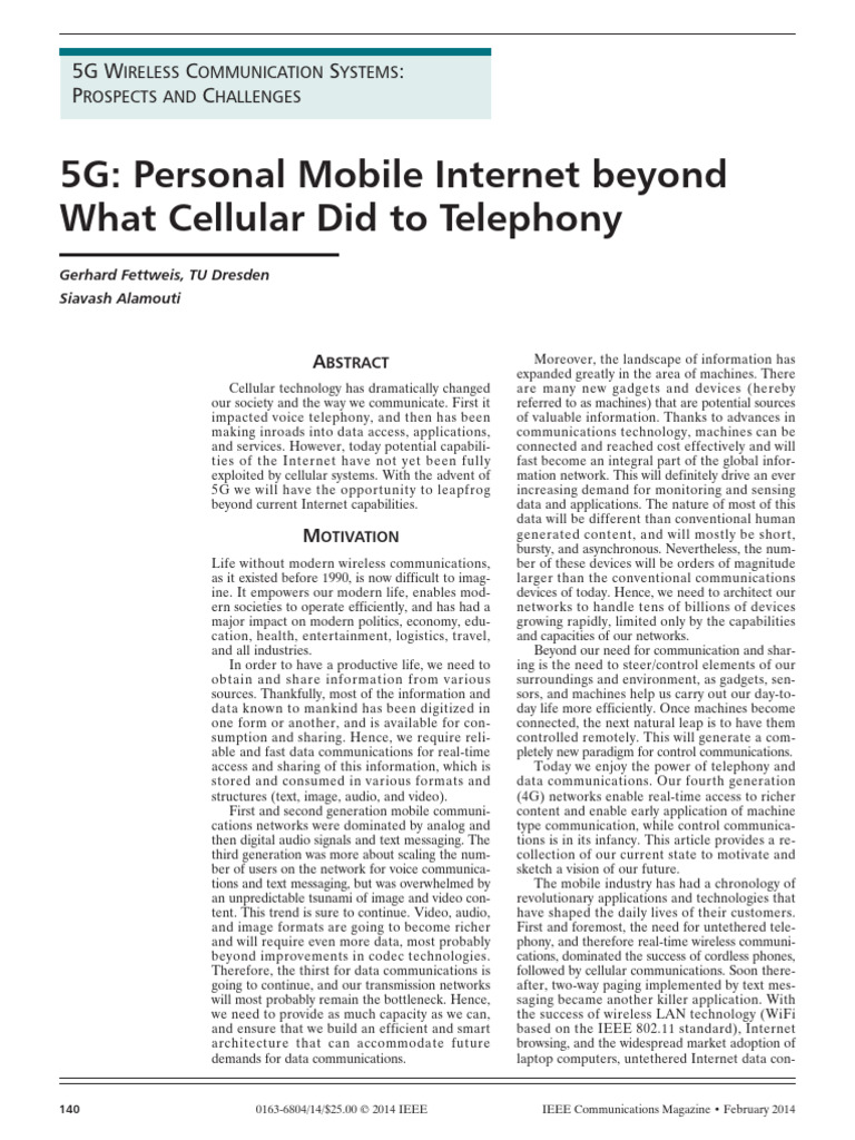 5G Personal Mobile Internet Beyond (Read) | PDF | Computer Network ...