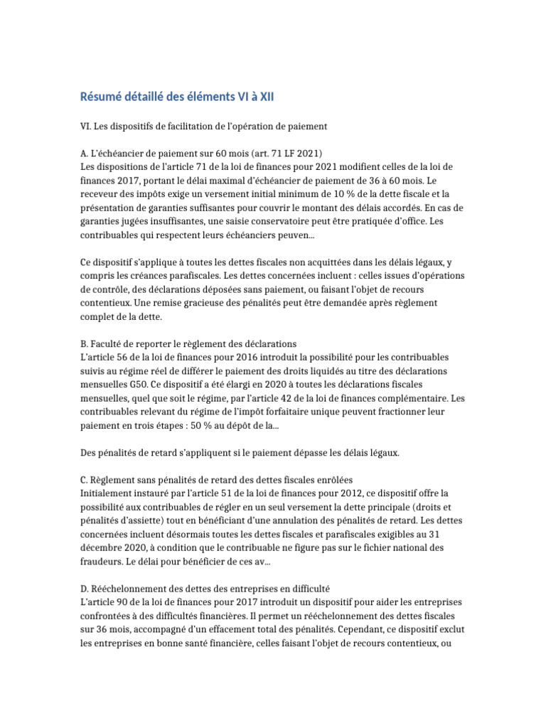 Dispositifs de paiement et recouvrement fiscal | PDF | Impôts | Débiteur