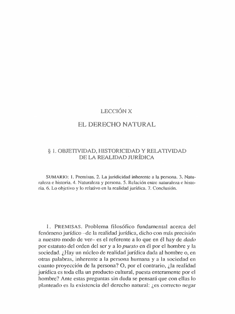 Filosofia Del Derecho Derecho Natural | PDF | La Ley natural | Dignidad