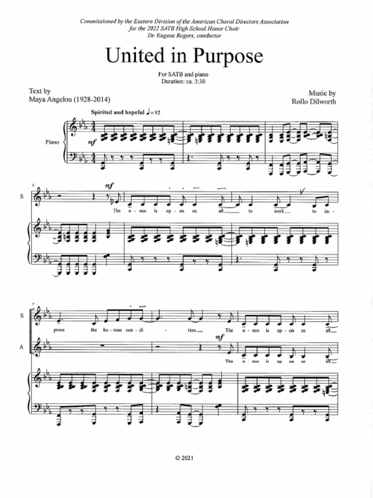 United+in+Purpose Marked+SATB+Score | PDF