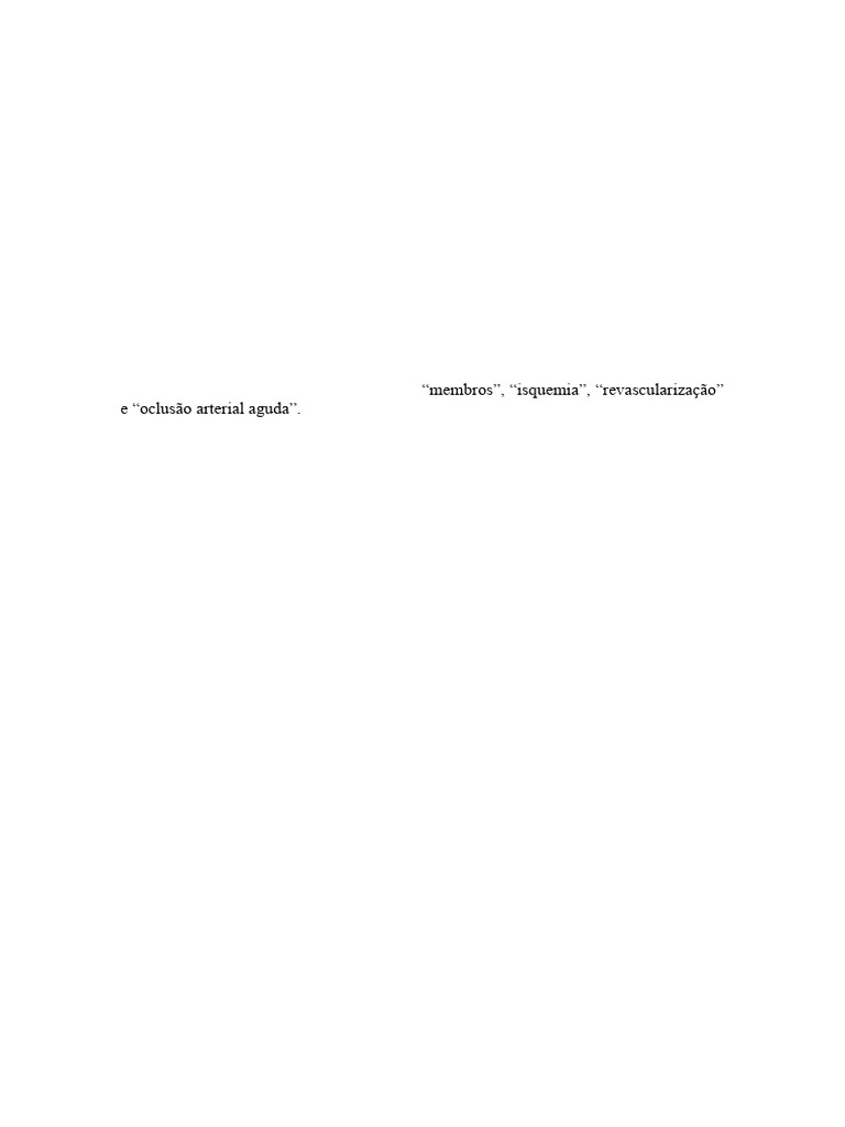 Oclusao Arterial Aguda Final - Rev | PDF | Dor | Medicina Clínica