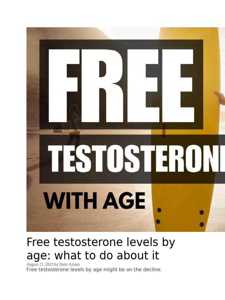 Free Testosterone Levels by Age Explained | PDF | Testosterone | Androgen