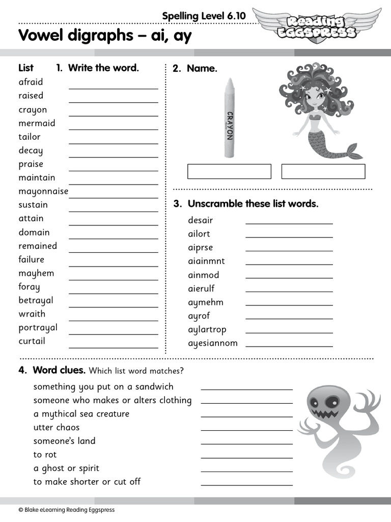 Year 6 Advanced Spelling Worksheet 10 | PDF