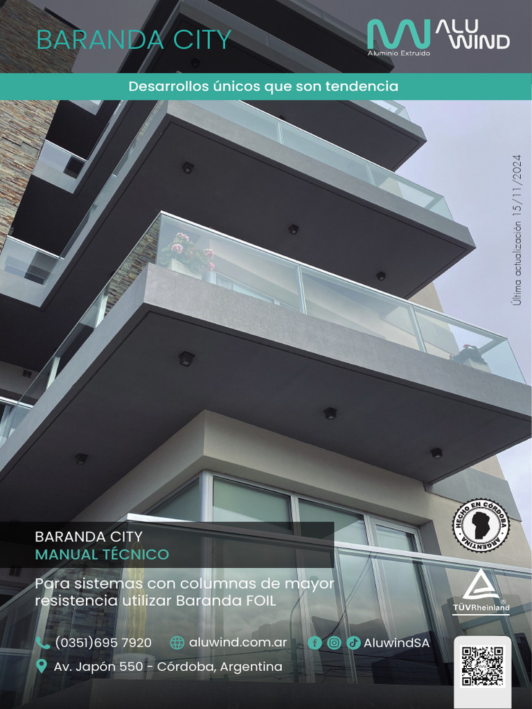Sistema de Barandas Baranda City | PDF | Tornillo | Sector secundario ...