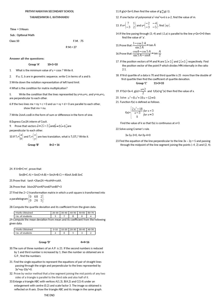 Opt.math Second Term 10 | PDF | Mathematics | Geometry