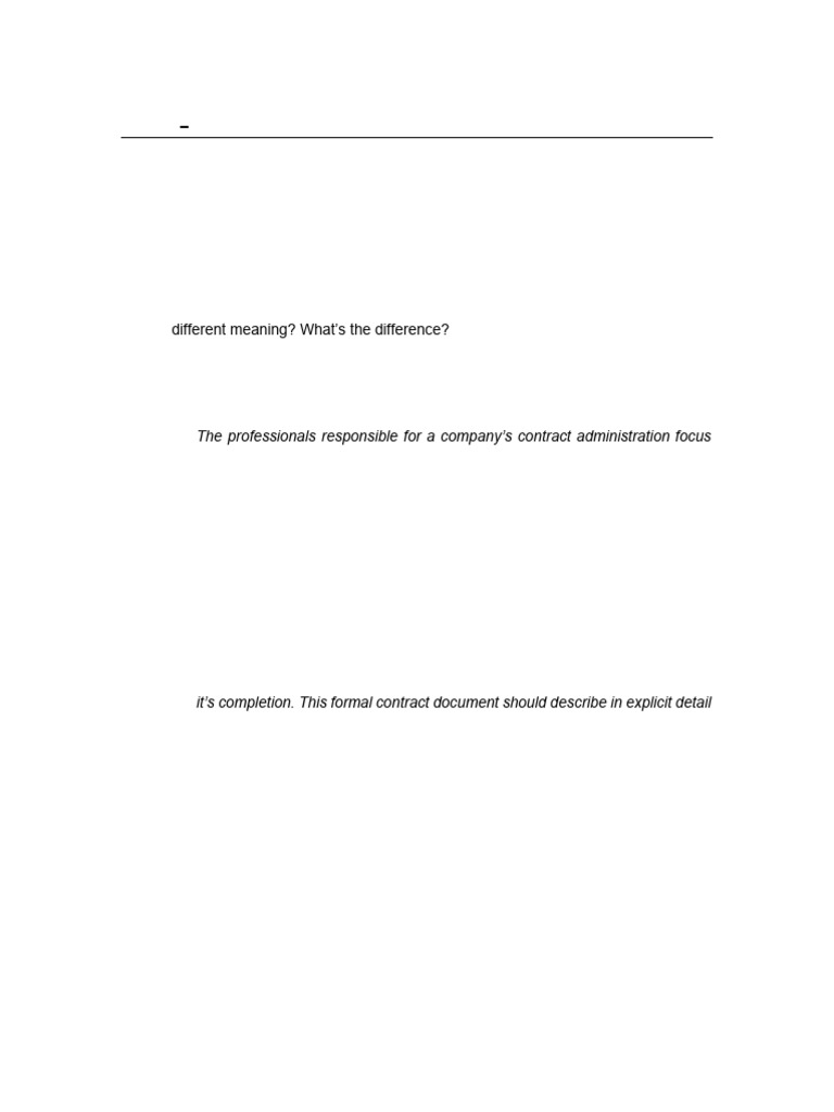Contract Administration vs Management | PDF | Offer And Acceptance ...