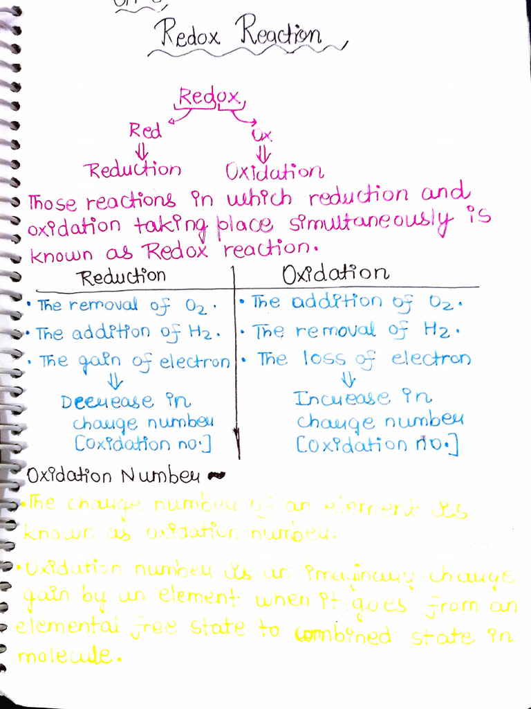 Ch-7 Redox Rection | PDF