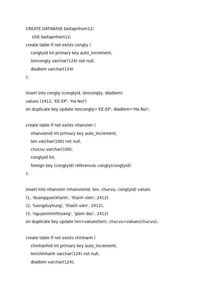 SQL Database Structure and Queries | PDF | Computer Data | Sql